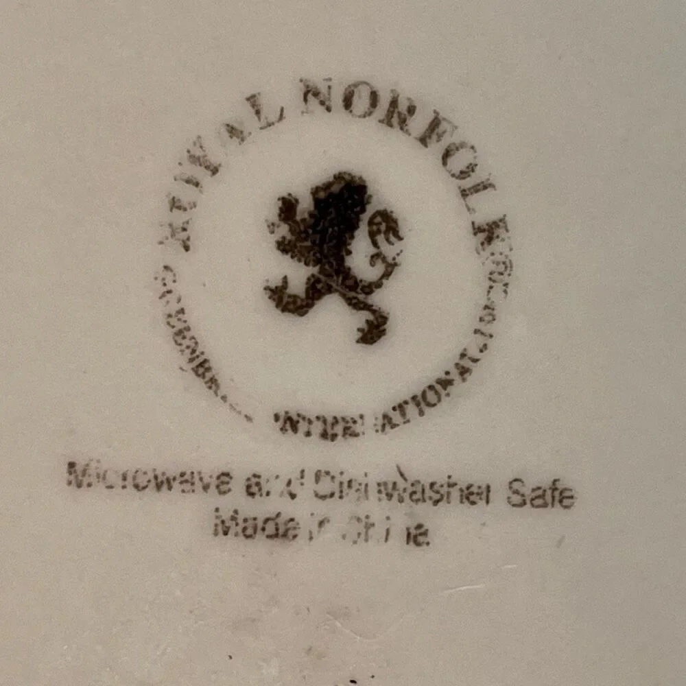 Set of 2 Royal Norfolk Black & White Royal Swirl 7.5” Salad Plates